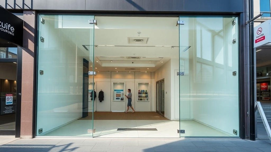 Laminated shop-front glass for shop fitters and glaziers